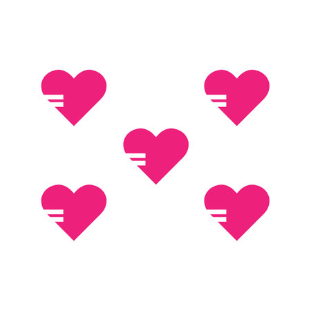 creative heart logo and symbol design vector templateのイラスト素材