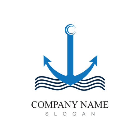 marine retro emblems logo with anchor and rope, anchor logo - vector
Minimal Emblem of Anchor Ship Line Art Logo, Vector Illustration Design of Across the Oceanのイラスト素材