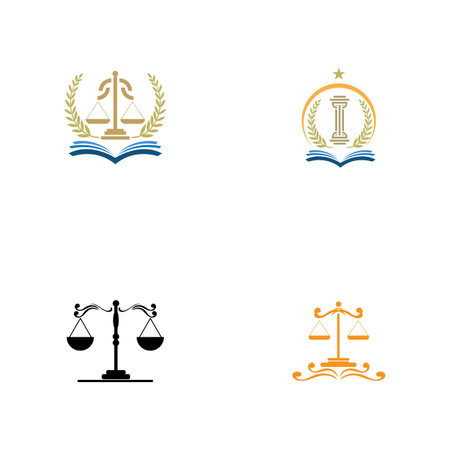 creative justice law Logo and symbol Template vector illsutration designのイラスト素材