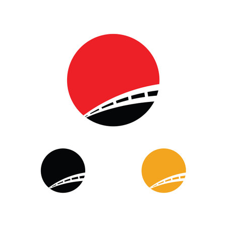 creative highway freeway road infrastructure logo and symbol on white backgroundのイラスト素材