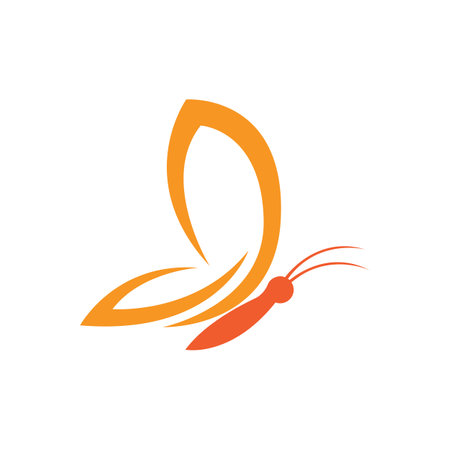 Butterfly logo and symbol template vector icon illustrationのイラスト素材