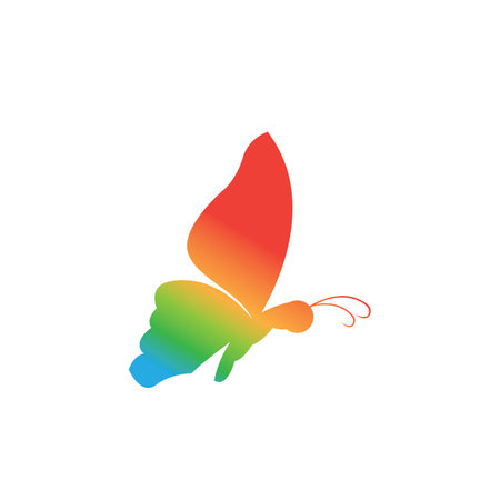 Butterfly logo and symbol template vector icon illustrationのイラスト素材