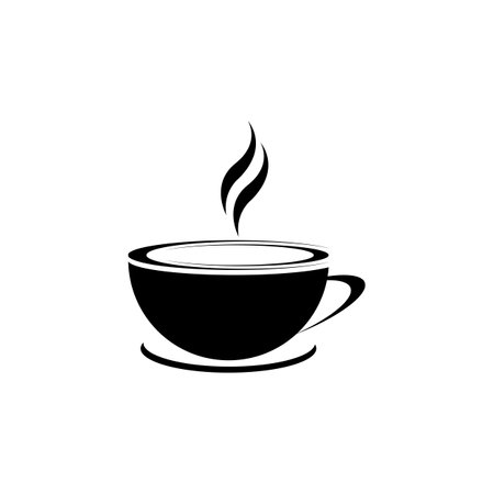Coffee cup logo vector icon illustration designのイラスト素材