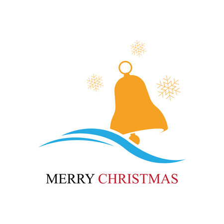 Merry Christmas logo or symbol template designのイラスト素材