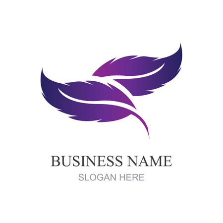 Feather logo images illustration designのイラスト素材