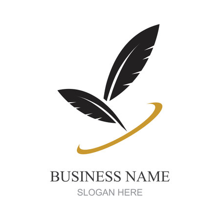 Feather logo images illustration designのイラスト素材