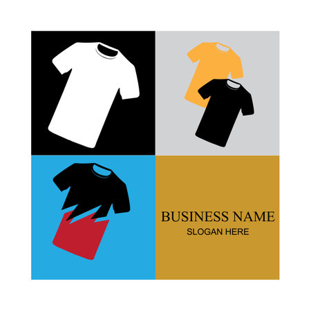 Tshirt logo design concept. Clothing fashion bussiness logo design template. Shirt logo templateのイラスト素材