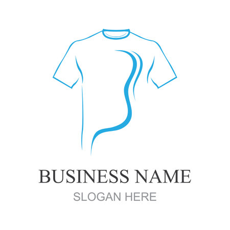 Tshirt logo design concept. Clothing fashion bussiness logo design template. Shirt logo templateのイラスト素材