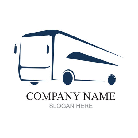 bus illustration, public transportation, vector art.のイラスト素材