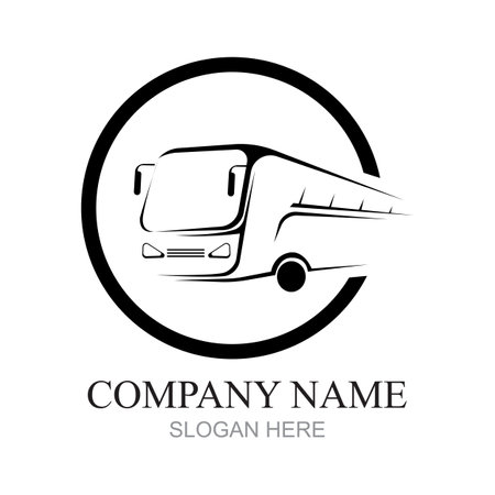 bus illustration, public transportation, vector art.のイラスト素材