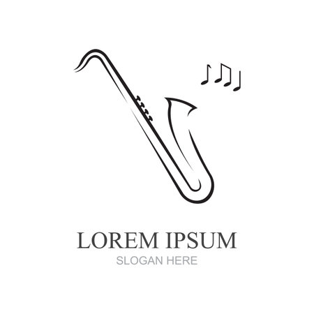 music jazz logo icon vector illustrationのイラスト素材