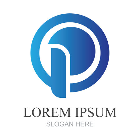 Letter P logo icon design template elementsのイラスト素材