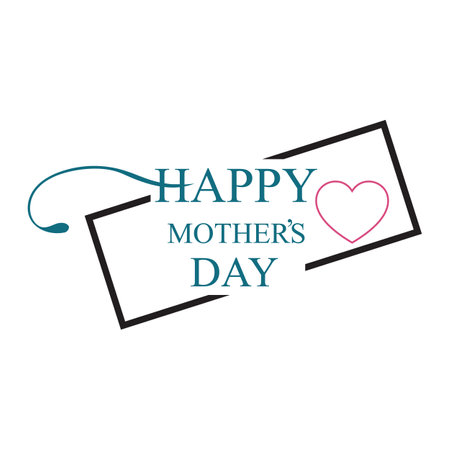 Abstract happy mother's day logo, happy mother's day logo design, love vector logo design, mother love logo designのイラスト素材