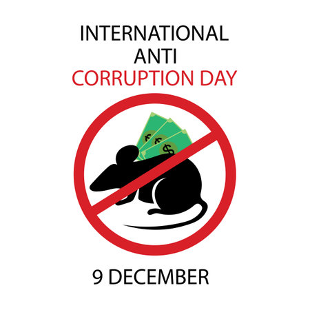 International Anti corruption day. Bribery is a criminal offense. Say no to corruption. Raise your voice against injustice. Continuous line art vectorのイラスト素材