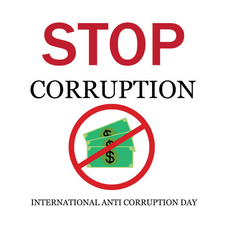 International Anti corruption day. Bribery is a criminal offense. Say no to corruption. Raise your voice against injustice. Continuous line art vectorのイラスト素材