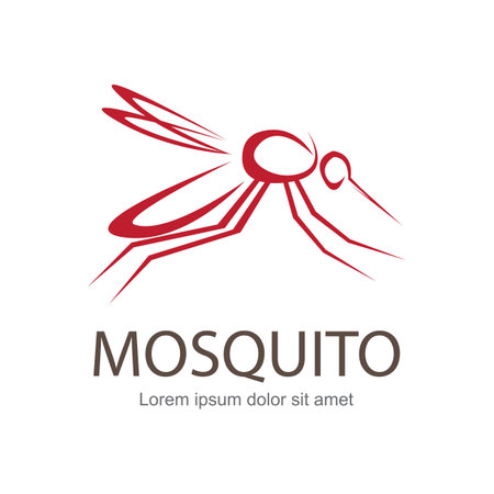 illustration vector. Target on mosquito. Mosquitoes carry many disease such as dengue fever, zika disease,enchaphalitits and else.のイラスト素材