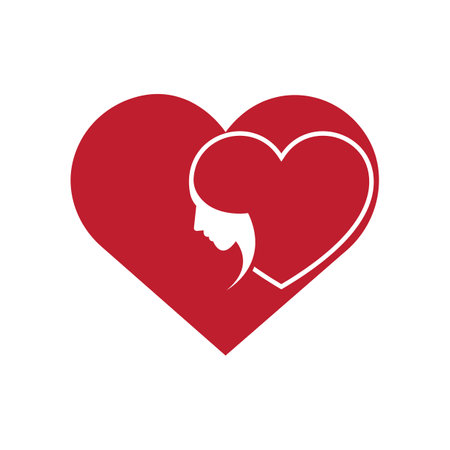 creative heart logo and symbol design vector templateHeart, Symbol of Love and Valentine's Day. Flat Red Icon Isolated on Background Vector Illustrationのイラスト素材