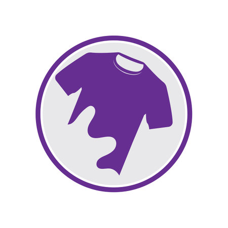 vector graphic illustration for perfect t-shirt logo shop brand, fashion clothing business, screen printing, etc. on a circle and on a gray backgroundのイラスト素材