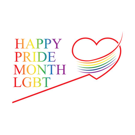 LGBT happy pride month vector image illustration, LGBT Human Rights and Tolerance Illustrationのイラスト素材