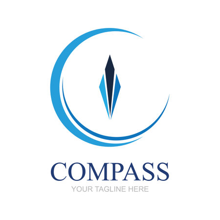 Creative Compass Concept Logo Design Templateのイラスト素材