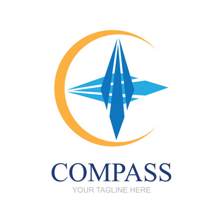 Creative Compass Concept Logo Design Templateのイラスト素材