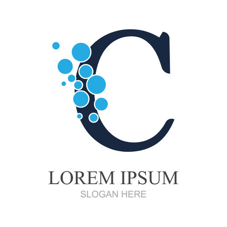 Letter C Logo Icon Vector Design, Creative simple elegant logo design Vector illustrationのイラスト素材