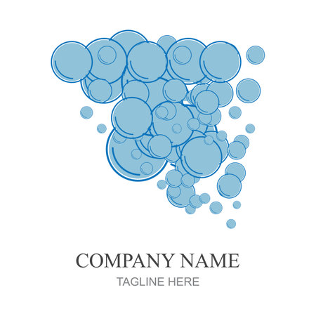 bubbles icon vector element design template webのイラスト素材