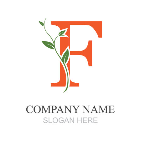 letter F logo design vector template design for brandのイラスト素材