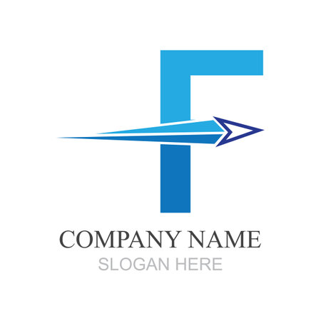 letter F logo design vector template design for brandのイラスト素材