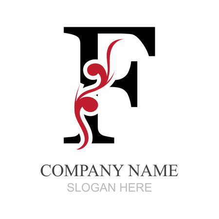 letter F logo design vector template design for brandのイラスト素材