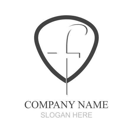 letter F logo design vector template design for brandのイラスト素材