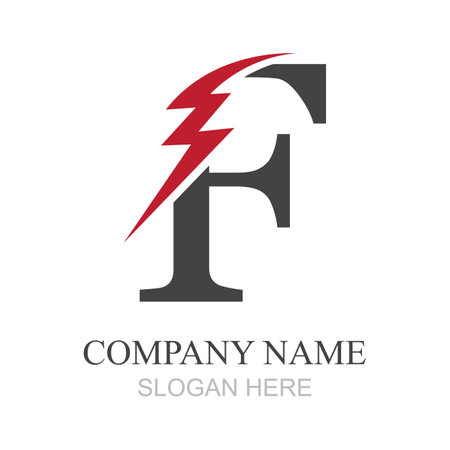 letter F logo design vector template design for brandのイラスト素材