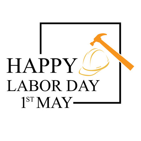 happy international labor day. vector illustration designのイラスト素材