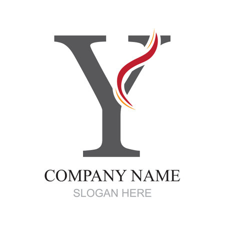 Y Letter Logo Template vector icon designのイラスト素材