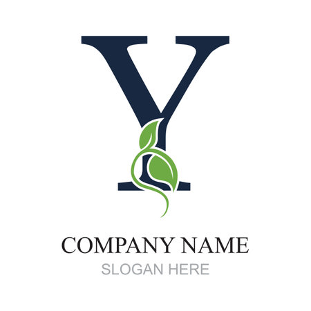 Y Letter Logo Template vector icon designのイラスト素材