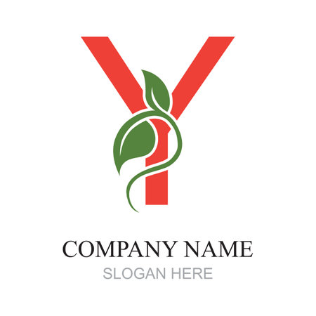 Y Letter Logo Template vector icon designのイラスト素材