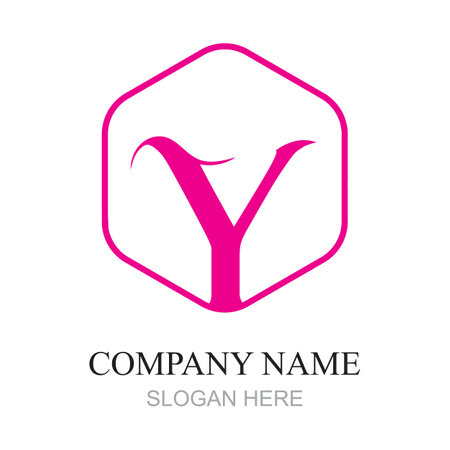 Y Letter Logo Template vector icon designのイラスト素材