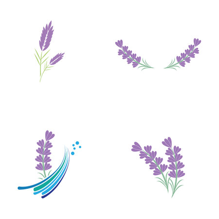 set of Lavender Logo and symbol vector illustration designのイラスト素材