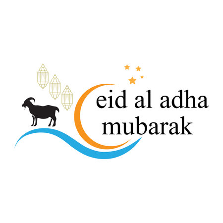 illustration vector graphic of eid al adha logo designのイラスト素材