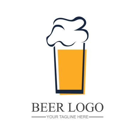Beer Vintage Logo Design Template Inspiration Vector Illustrationのイラスト素材