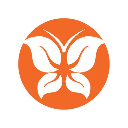 simple Butterfly logo template vector icon illustrationのイラスト素材