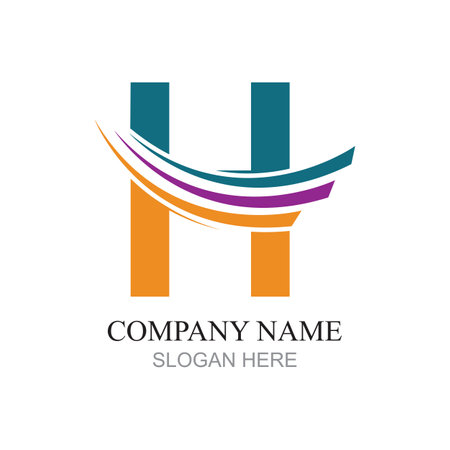 Initial H Letter Logo Design Vector Template. Monogram and Creative Alphabet Letters icon Illustration.のイラスト素材