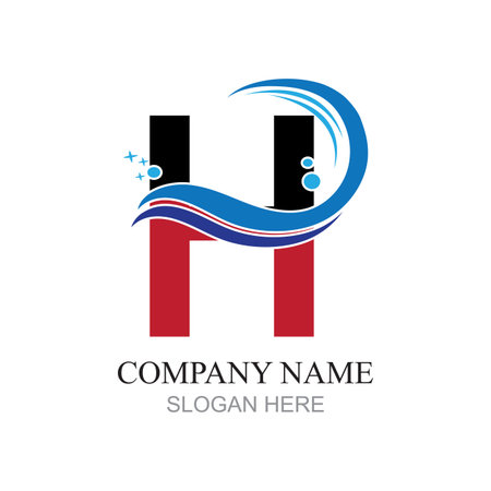 Initial H Letter Logo Design Vector Template. Monogram and Creative Alphabet Letters icon Illustration.のイラスト素材
