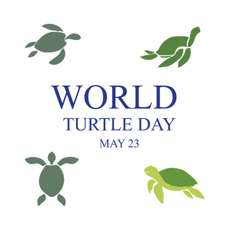 World Turtle Day Template Design. World oceans day concept, turtle underwater with many beautiful coral, help to protect animal and environmentのイラスト素材