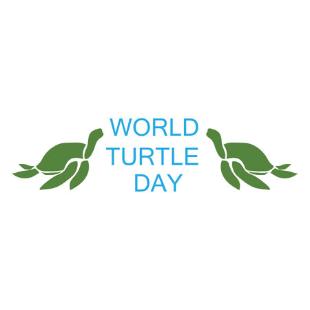 World Turtle Day Template Design. World oceans day concept, turtle underwater with many beautiful coral, help to protect animal and environmentのイラスト素材