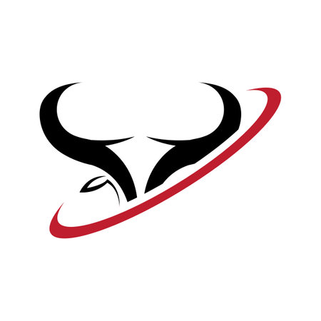 Elegant bull head logo and symbol design vector illustrationのイラスト素材