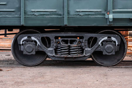 Wheel of steam train.Modern locomotive wheels.の写真素材