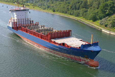 freighter on Kiel Canal