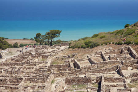 the ancient of Kamiros on the island of Rhodes, Greeceの写真素材