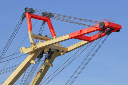 details of a recovery crane for ships